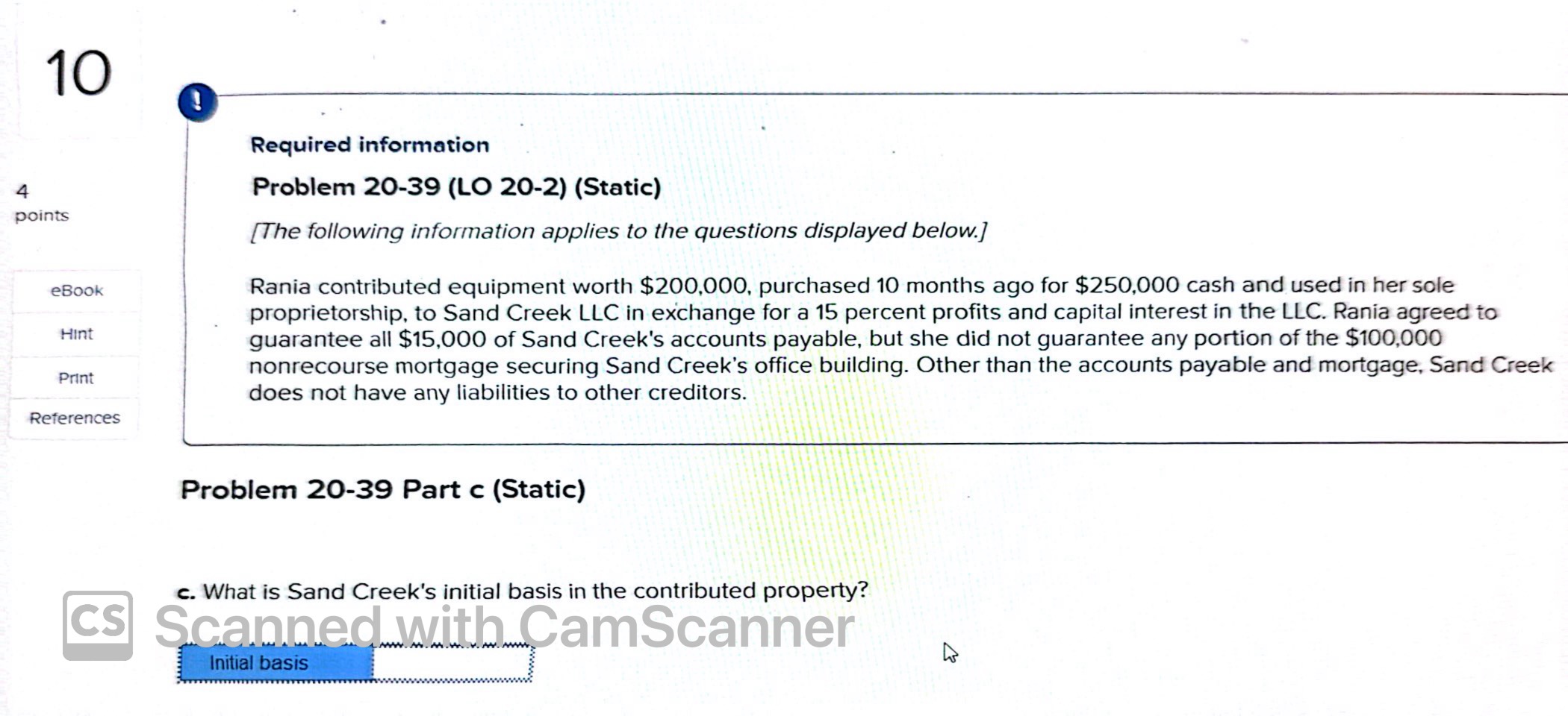 Required information points eBook Hint Print