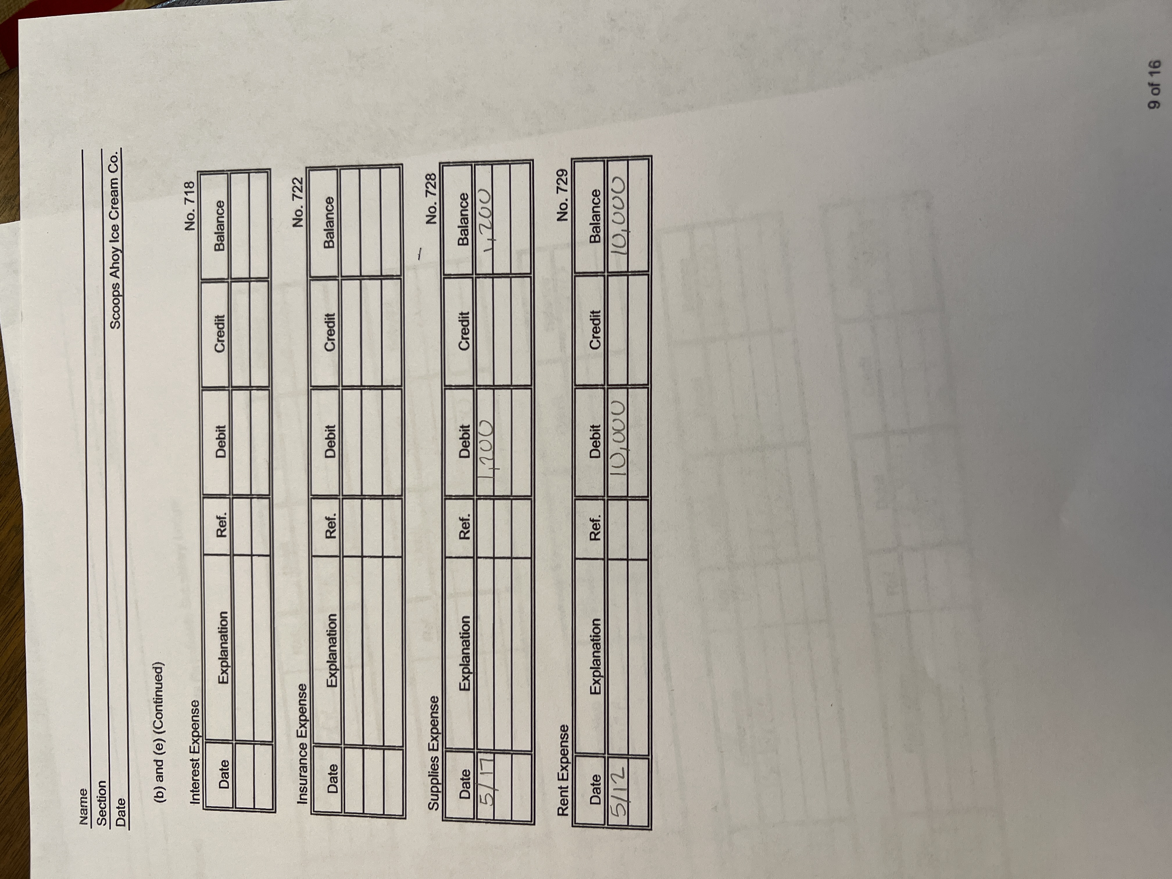 ACC 1021 Mini Practice Set Project transactions