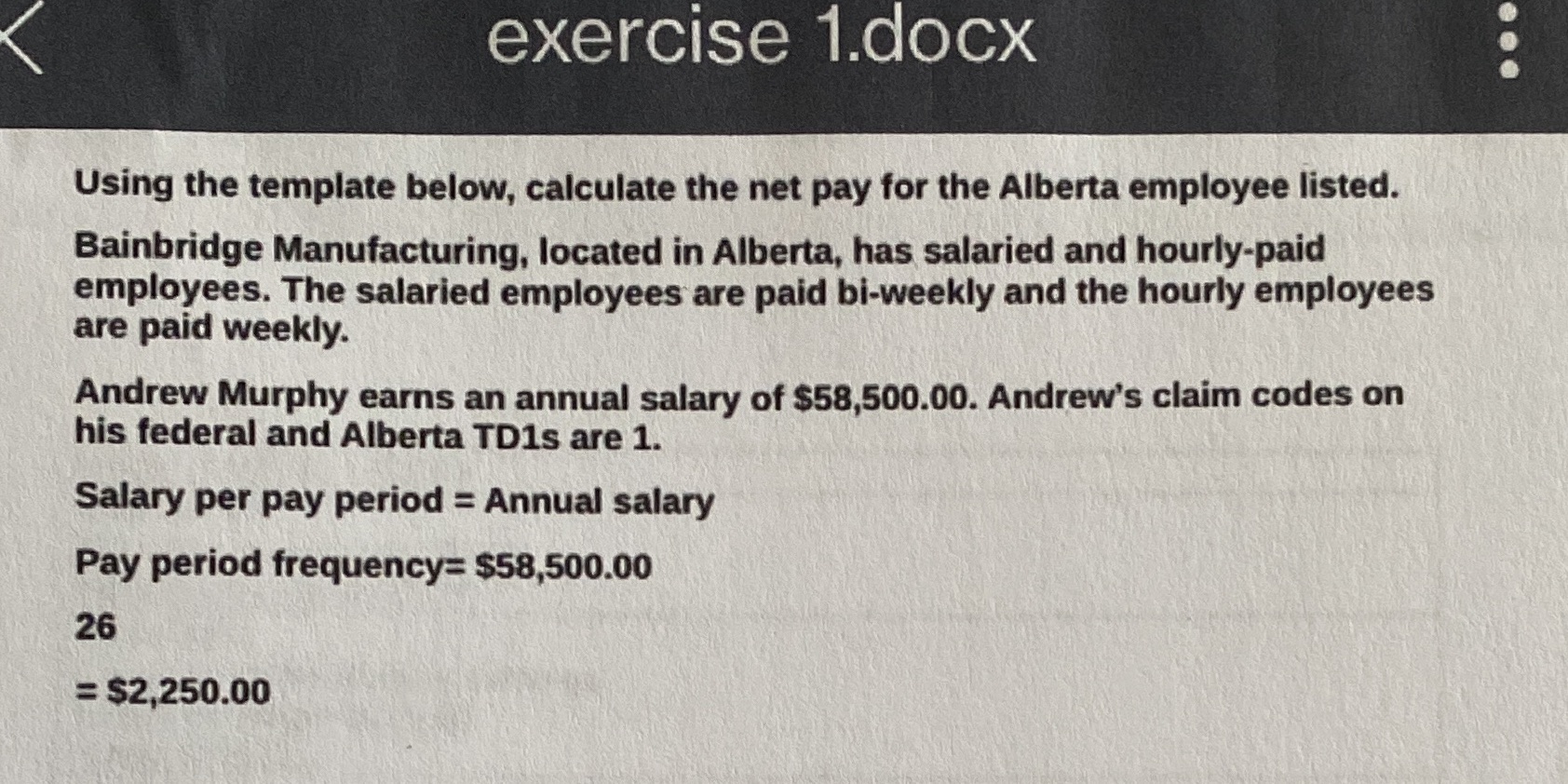 exercise 1.docx Using the template below,