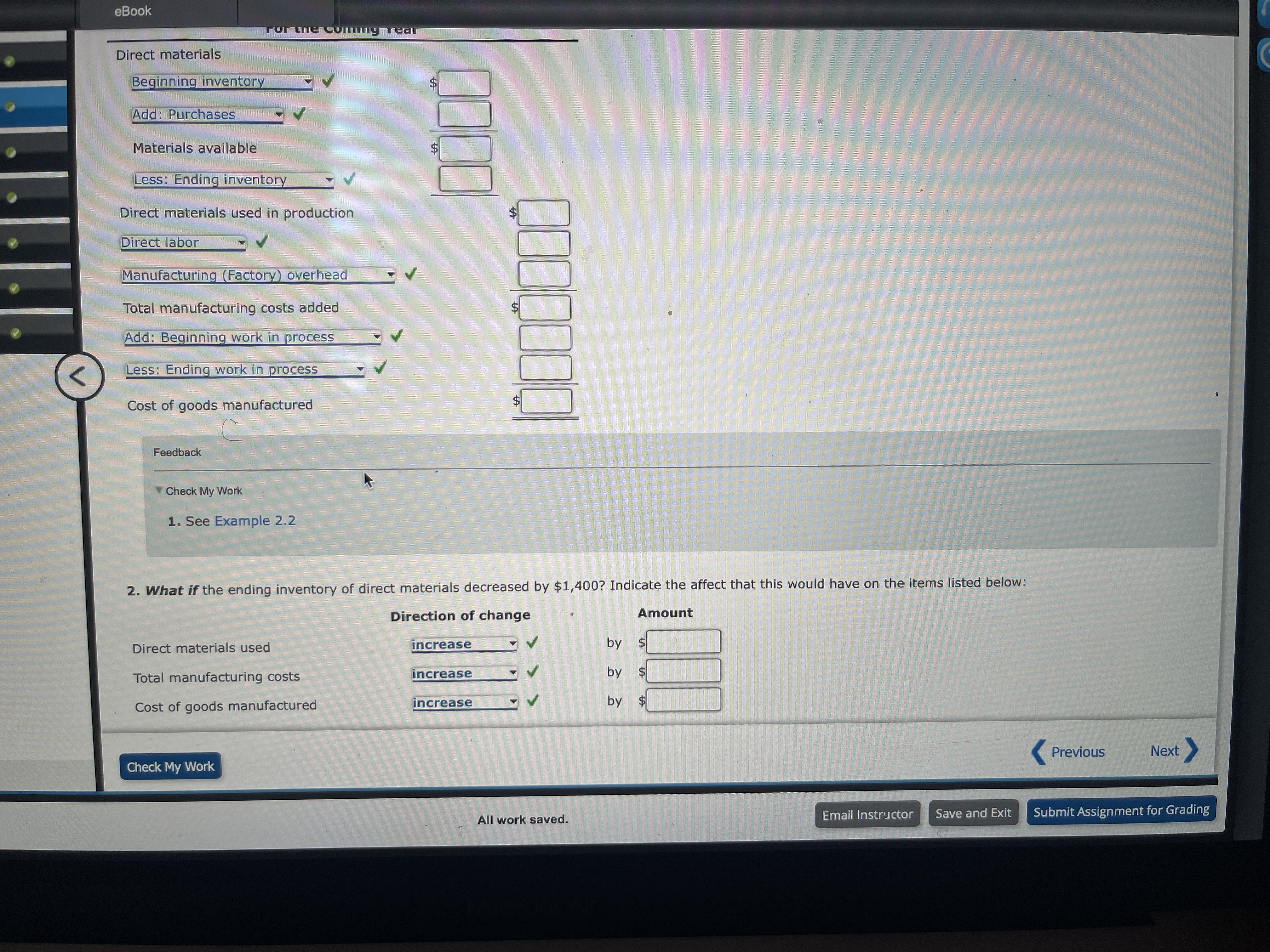 eBook For the commy rear Direct materials