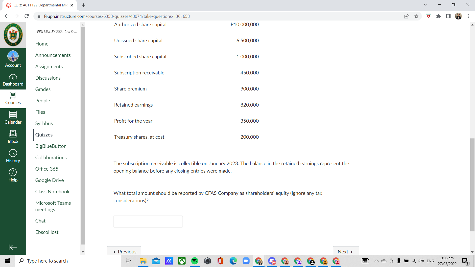 V Quiz: ACT1122 Departmental Mic x + X - style=