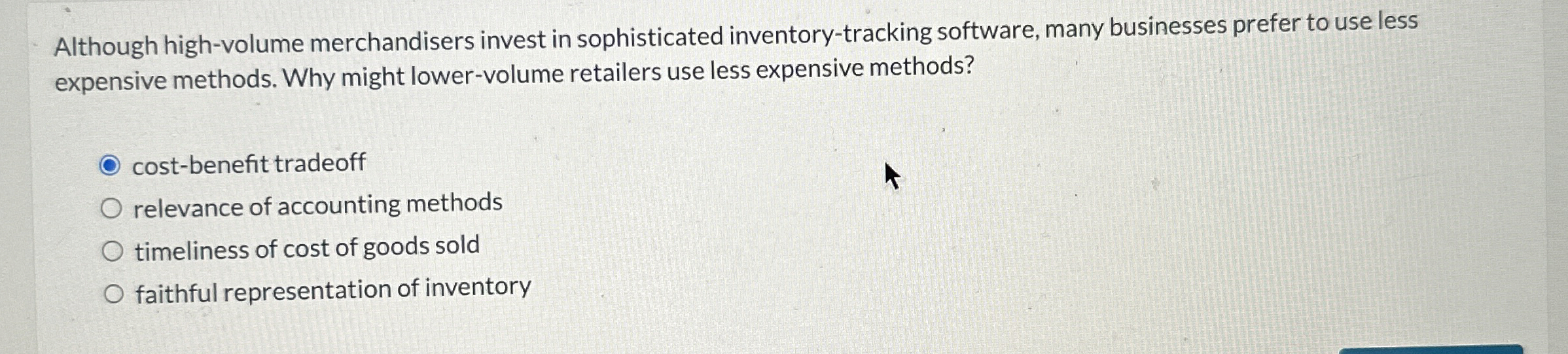 Although high - volume merchandisers invest in