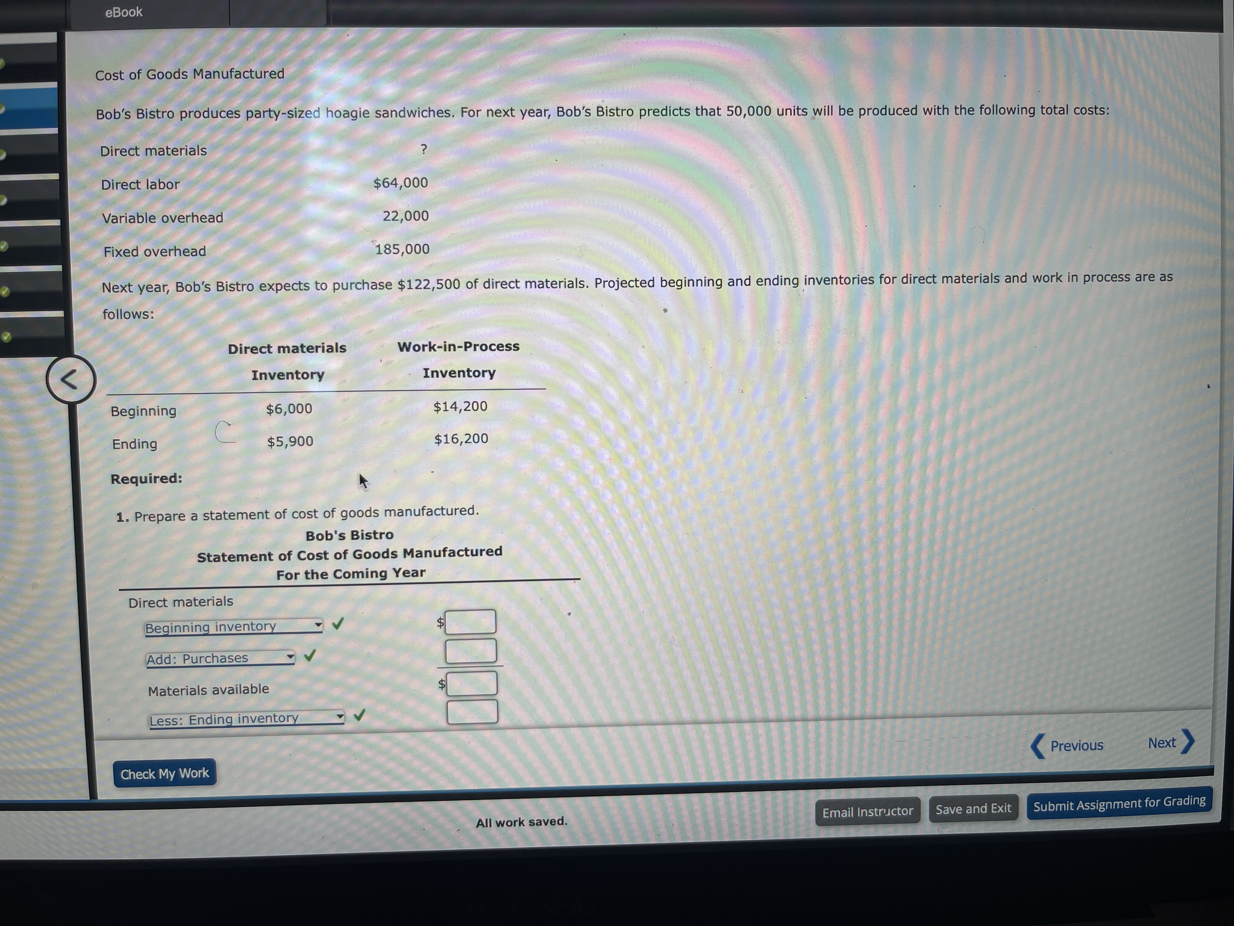 eBook For the commy rear Direct materials