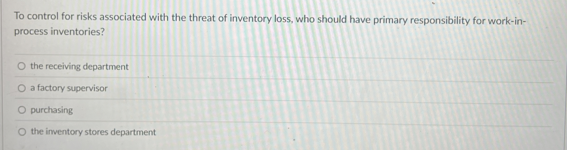 To control for risks associated with the threat