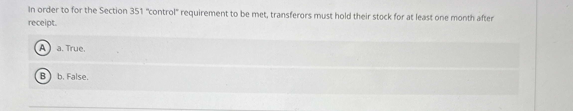 In order to for the Section 3 5 1 "control"
