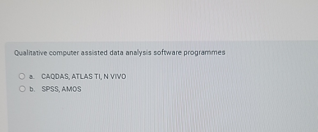 Qualitative computer assisted data analysis