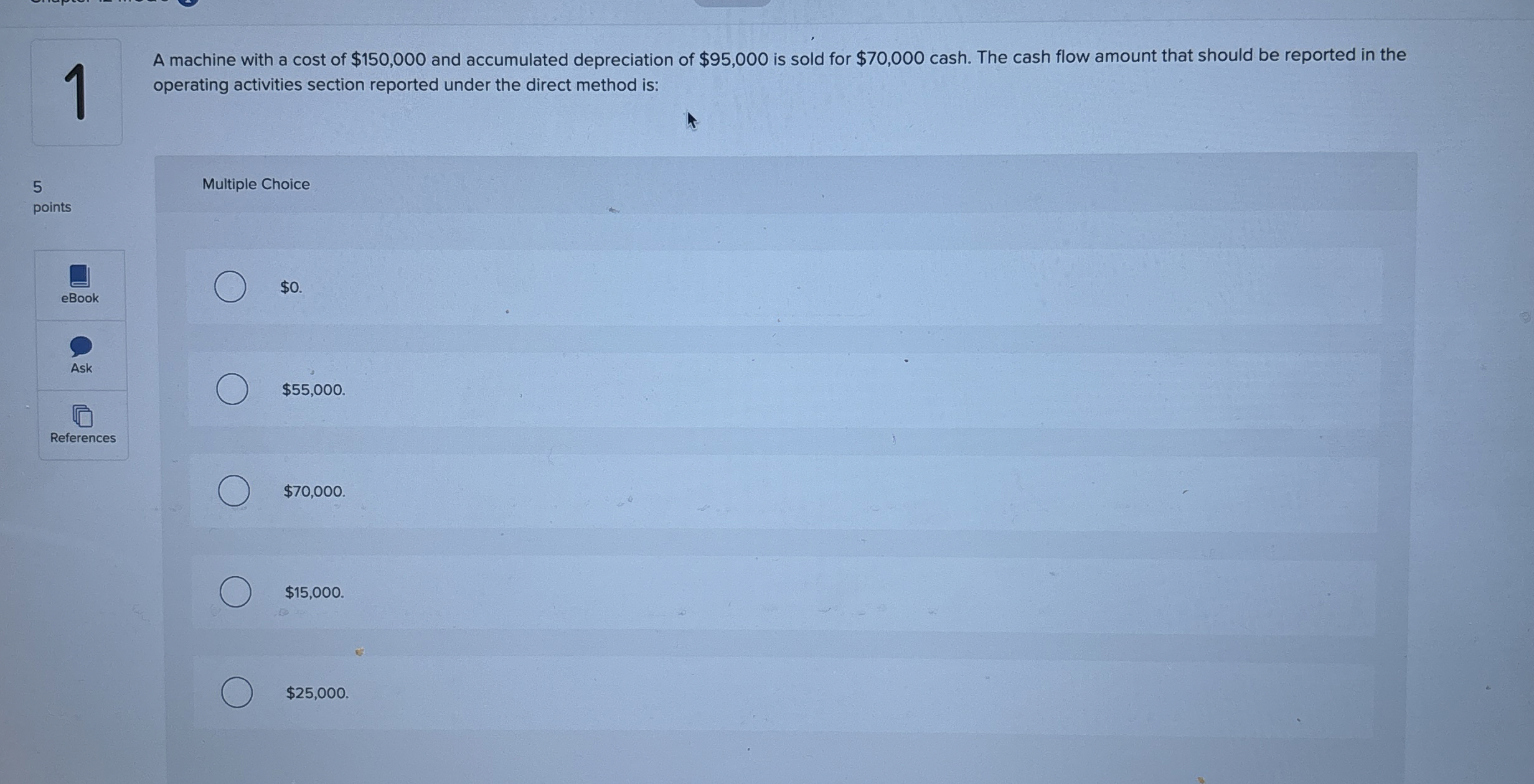 1 A machine with a cost of $ 1 5 0 , 0 0 0 and