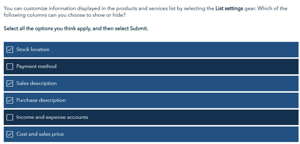 You can customize information displayed in the