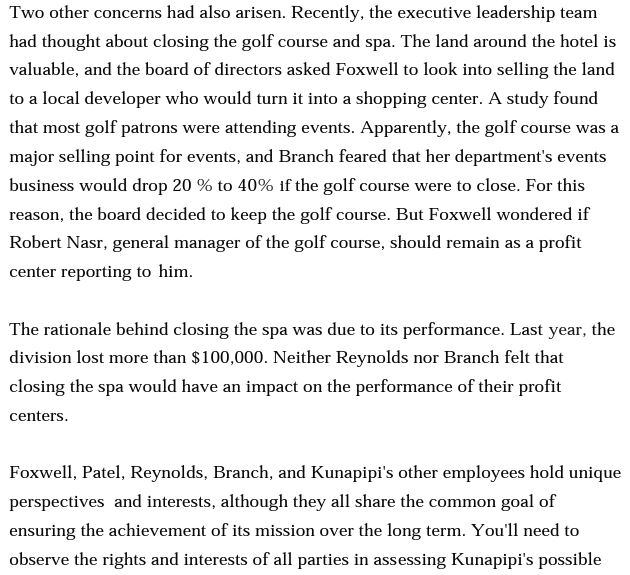 Please read case study. Assignment questions are