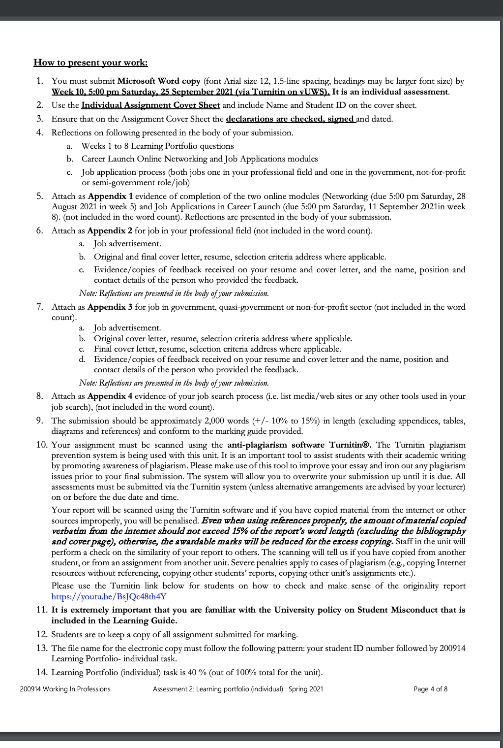 How to present your work: 1. You must submit