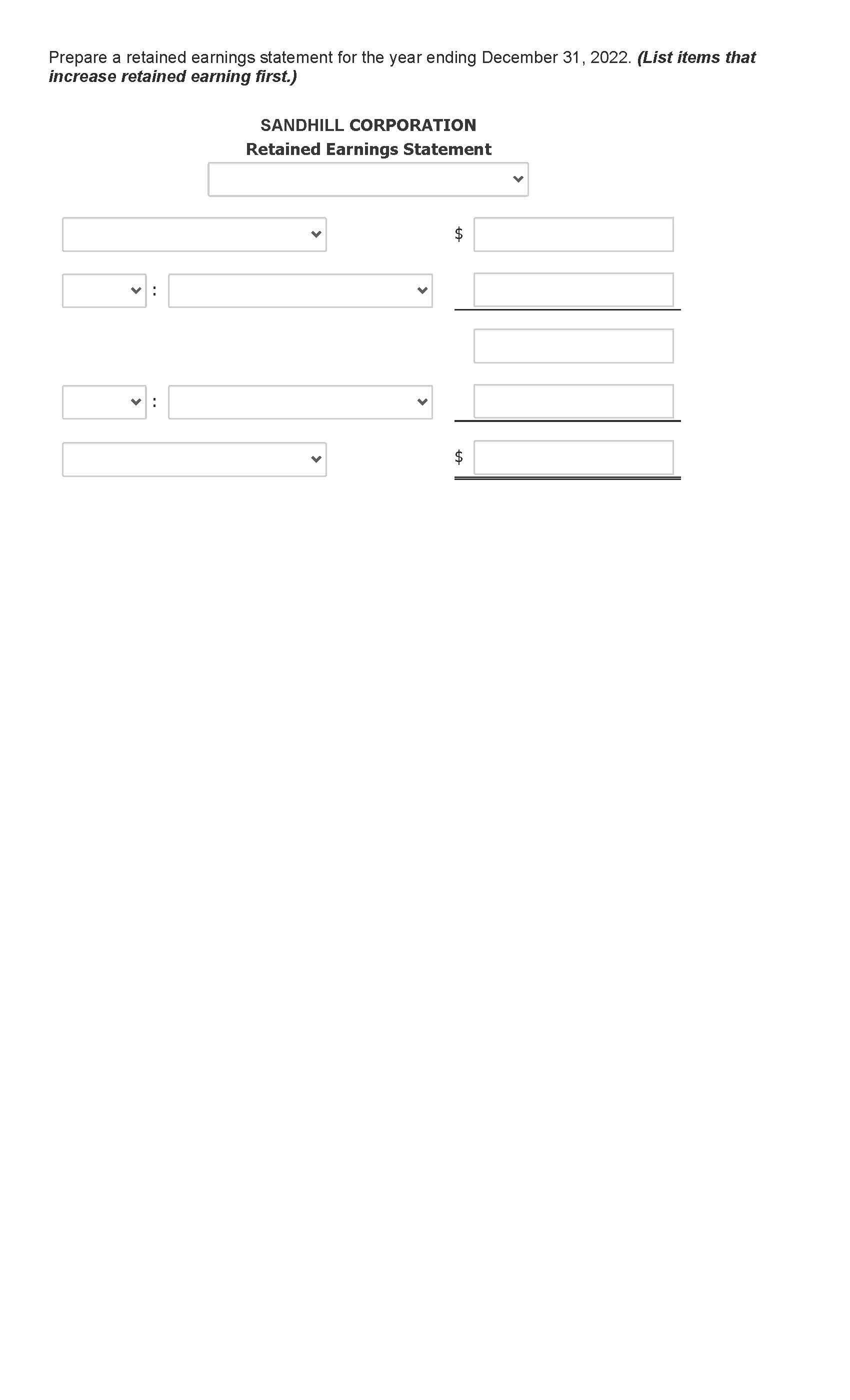 The question is a multi-part accounting problem.