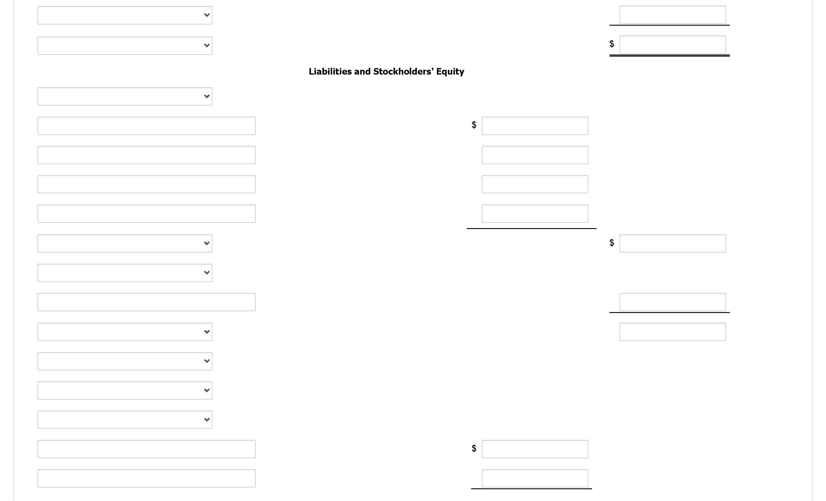 The question is a multi-part accounting problem.