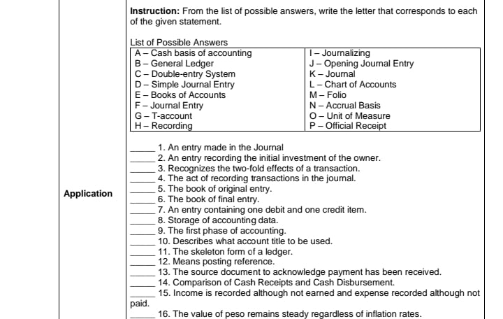 Instruction: From the list of possible answers,