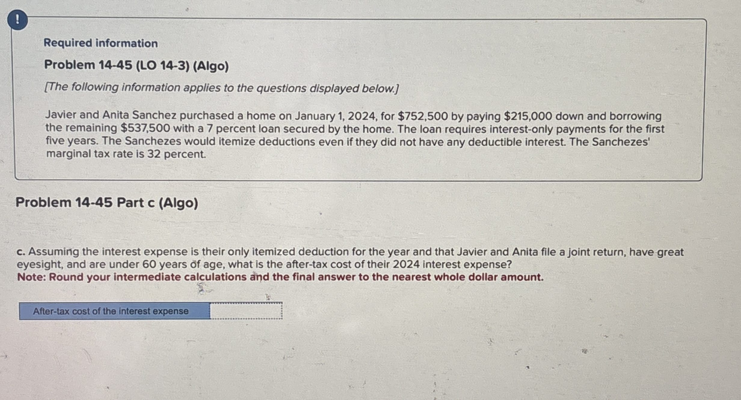 ! Required information Problem 1 4 - 4 5 ( LO 1 4