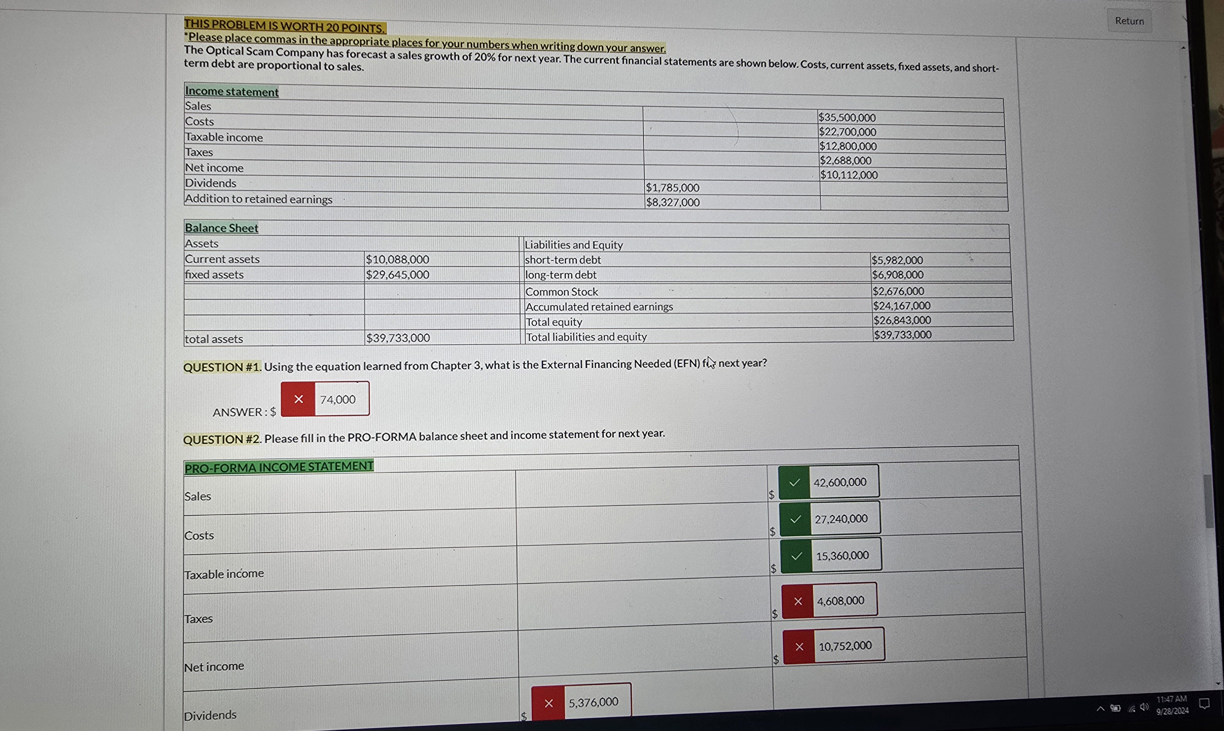 THIS PROBLEM IS WORTH 20 POINTS. Return "Please
