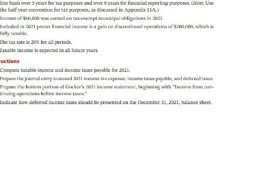 ine basis over 5 years for tax purposes and over