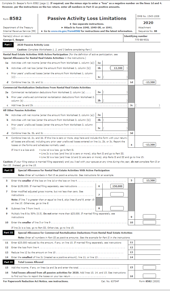 Comprehensive Problem 4-2A Dr. George E. Beeper