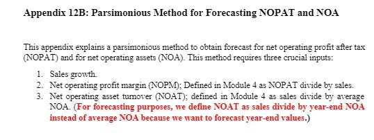 Appendix 12B: Parsimonious Method for Forecasting