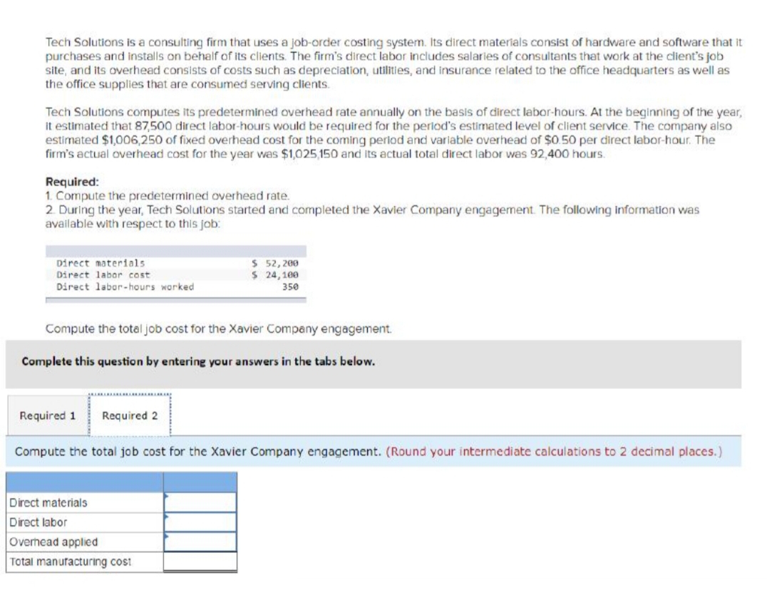 please answer this Tech Solutions is a consulting
