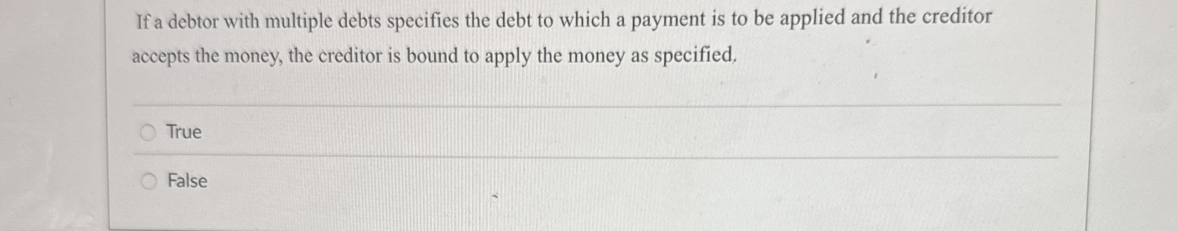 If a debtor with multiple debts specifies the