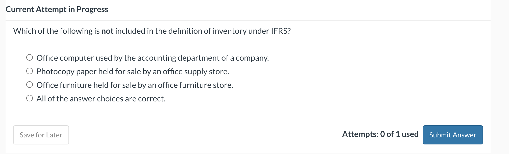 Current Attempt in Progress Which of the