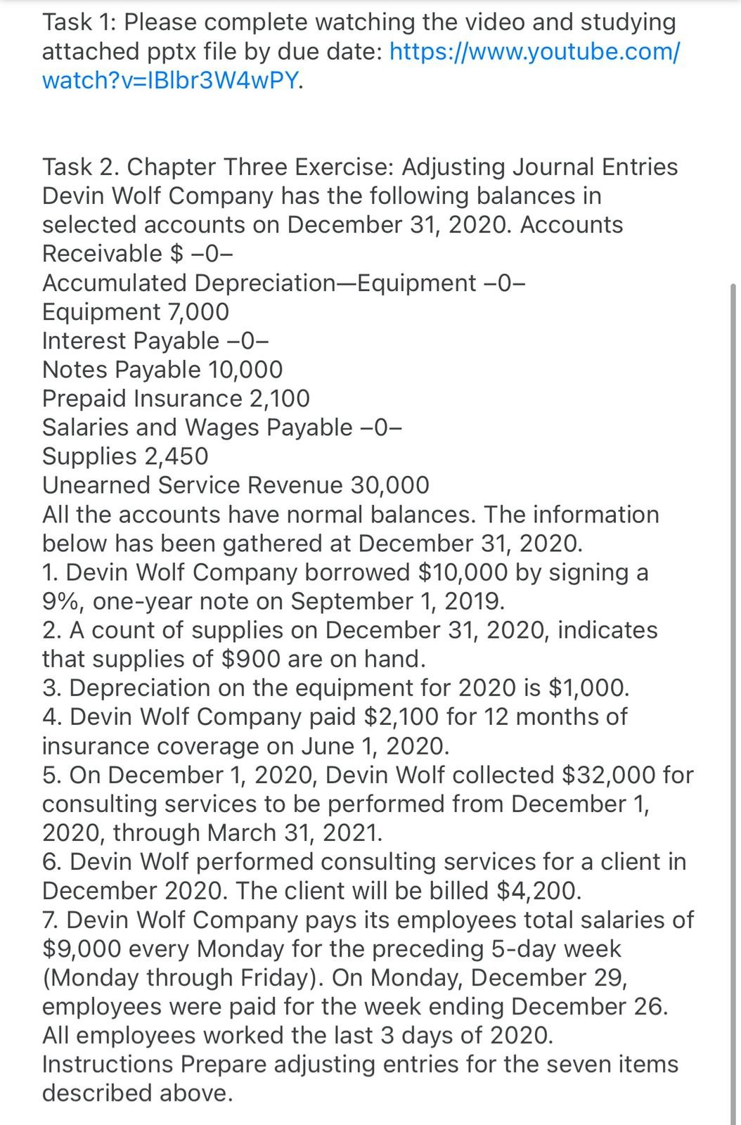 Task 1: Please complete watching the video and