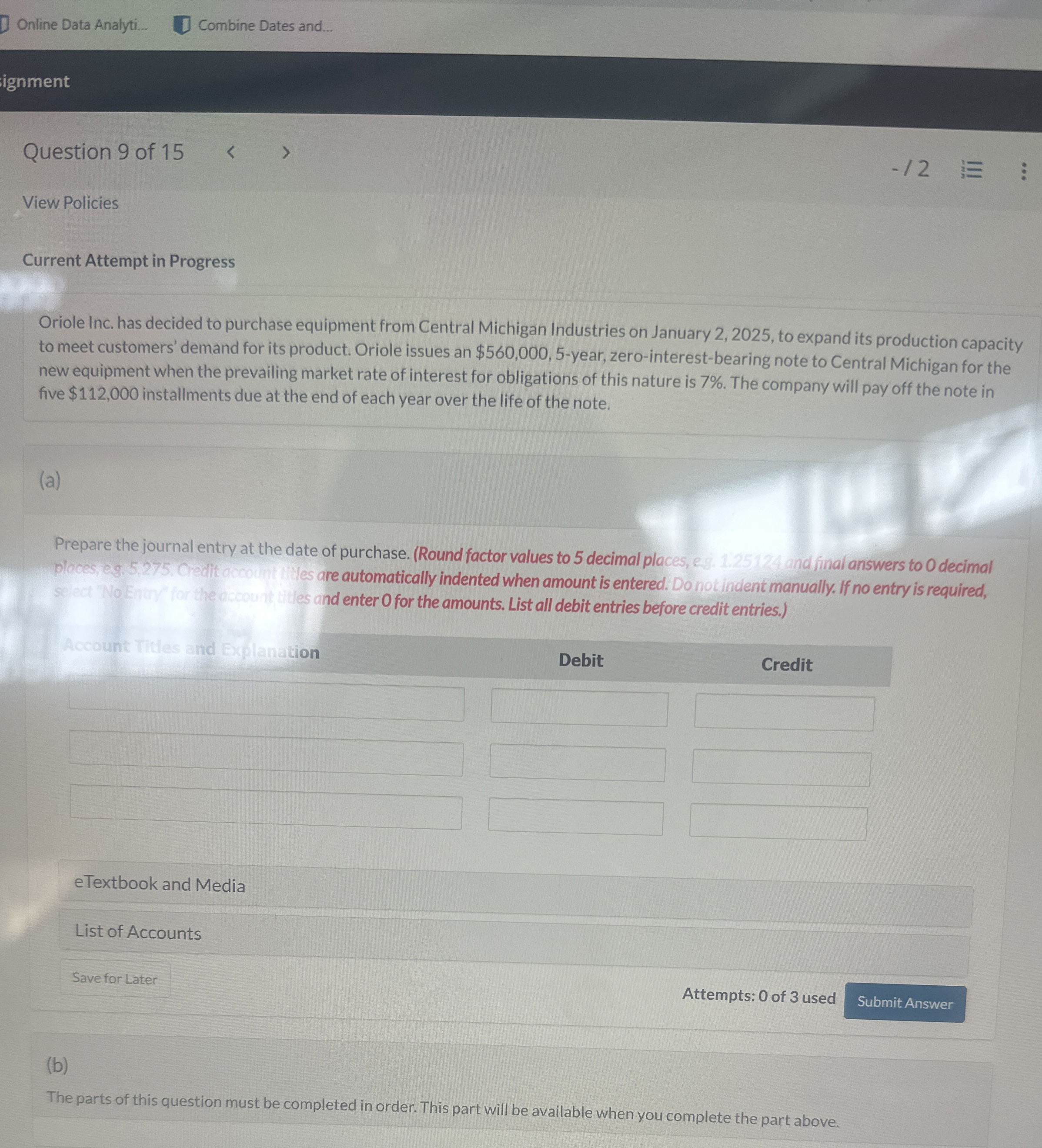 Online Data Analyti. Combine Dates and... ignment