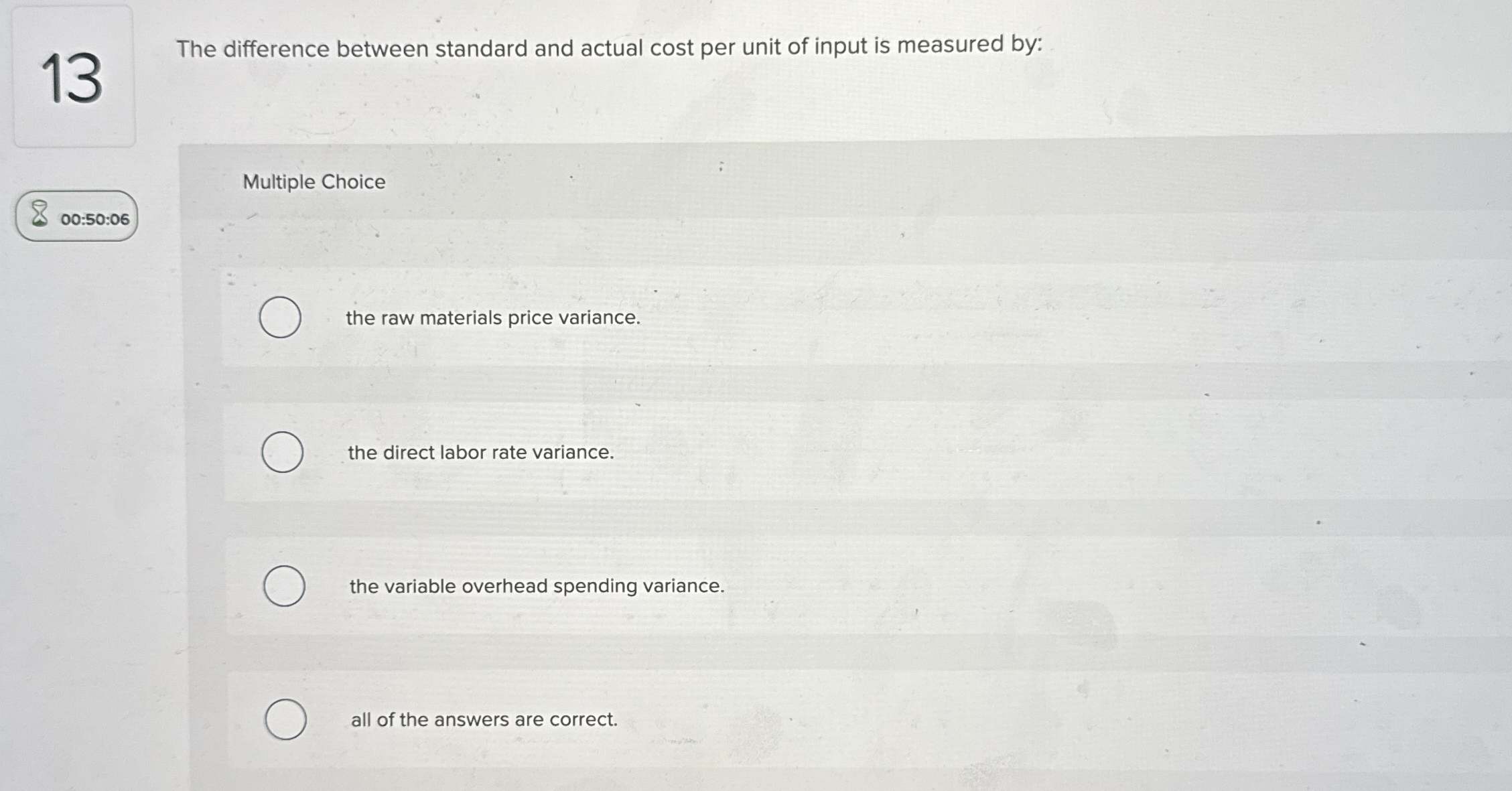 1 3 The difference between standard and actual