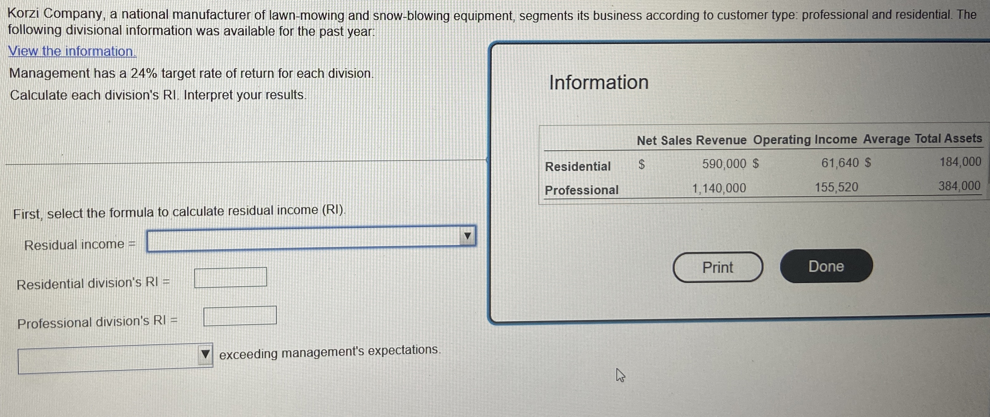 Korzi Company, a national manufacturer of lawn -