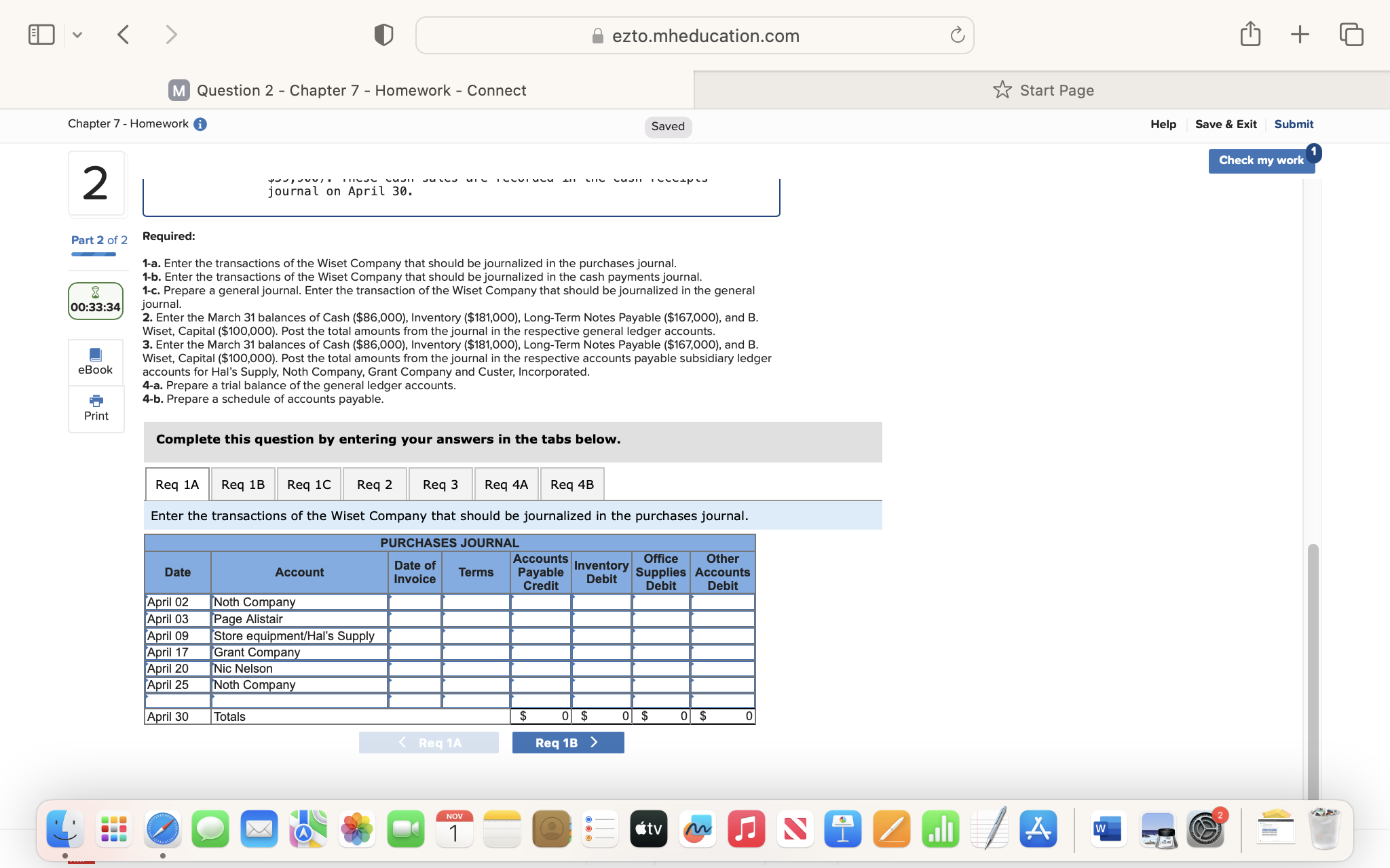 ezto.mheducation.com + M Question 2 - Chapter 7 -