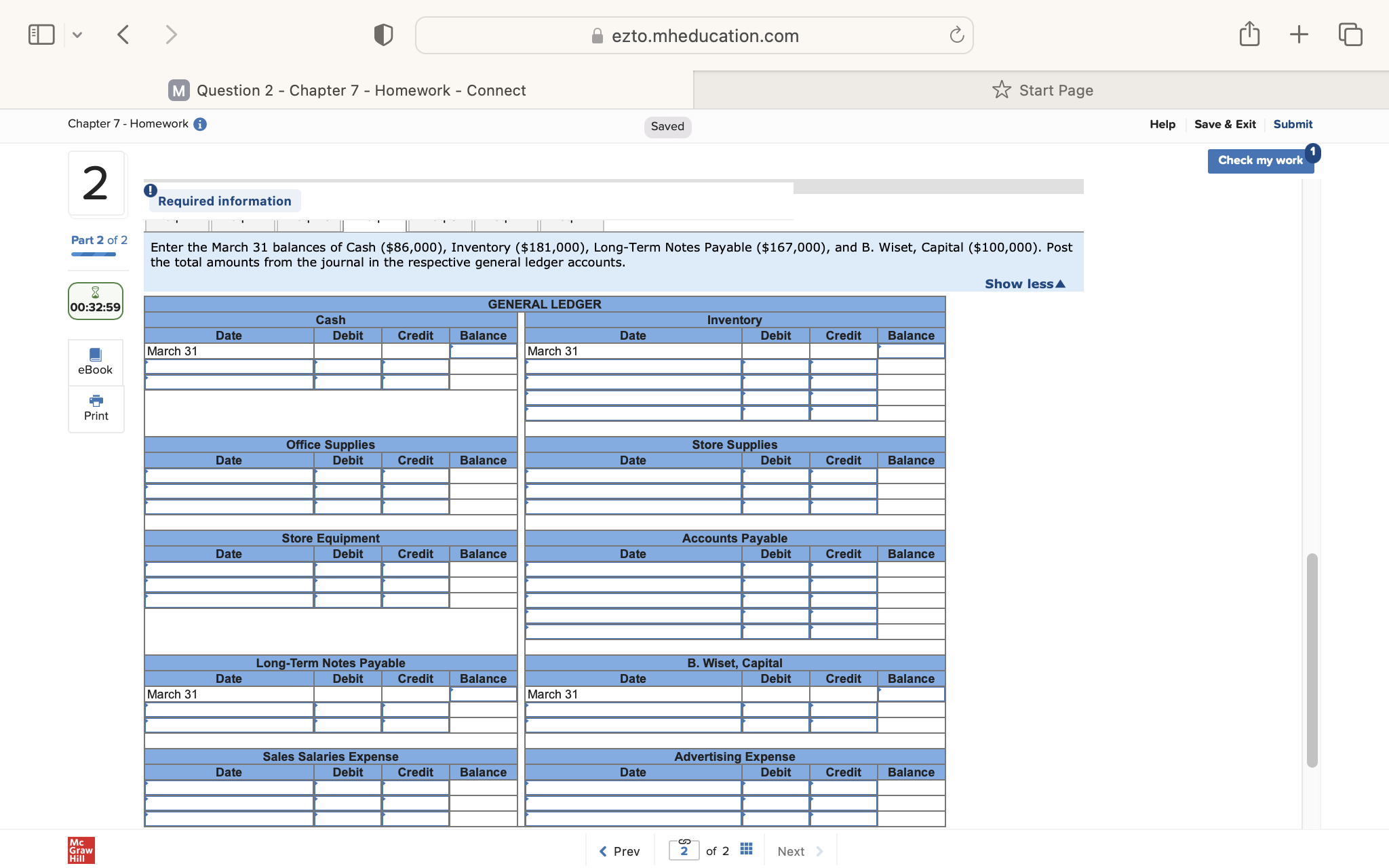 ezto.mheducation.com + M Question 2 - Chapter 7 -