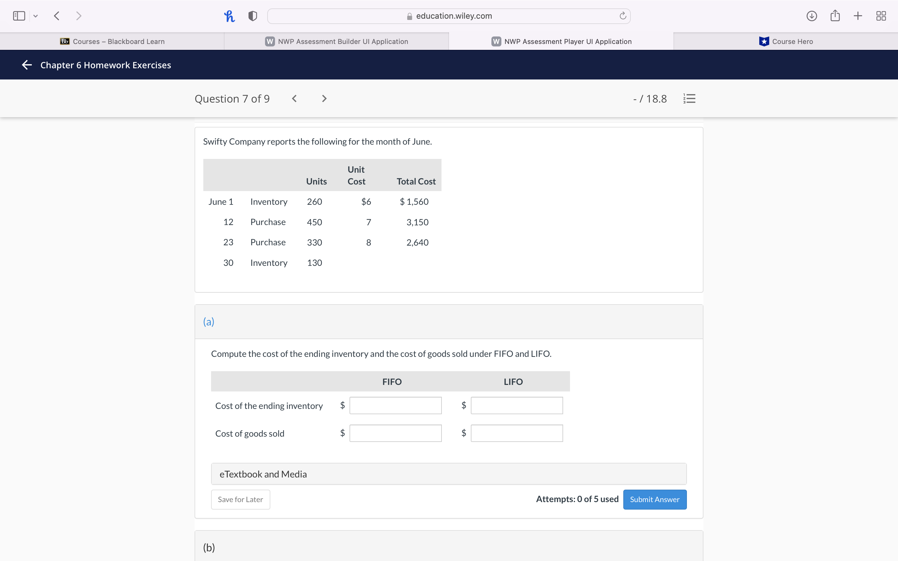 E V > h D education.wiley.com C + 88 Bb Courses -