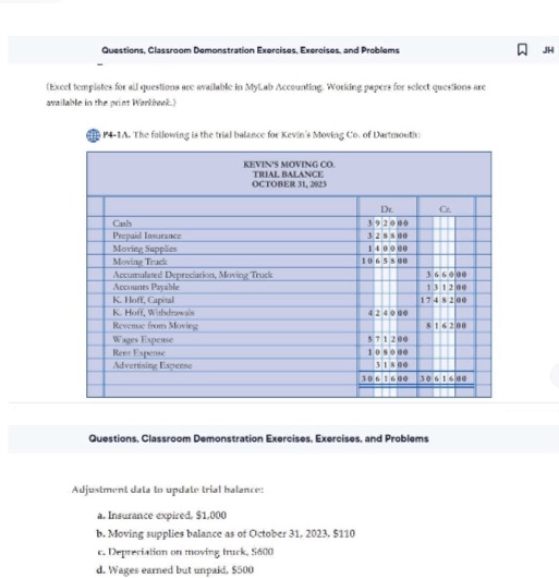 Questions, Classroom Demonstration Exercises,