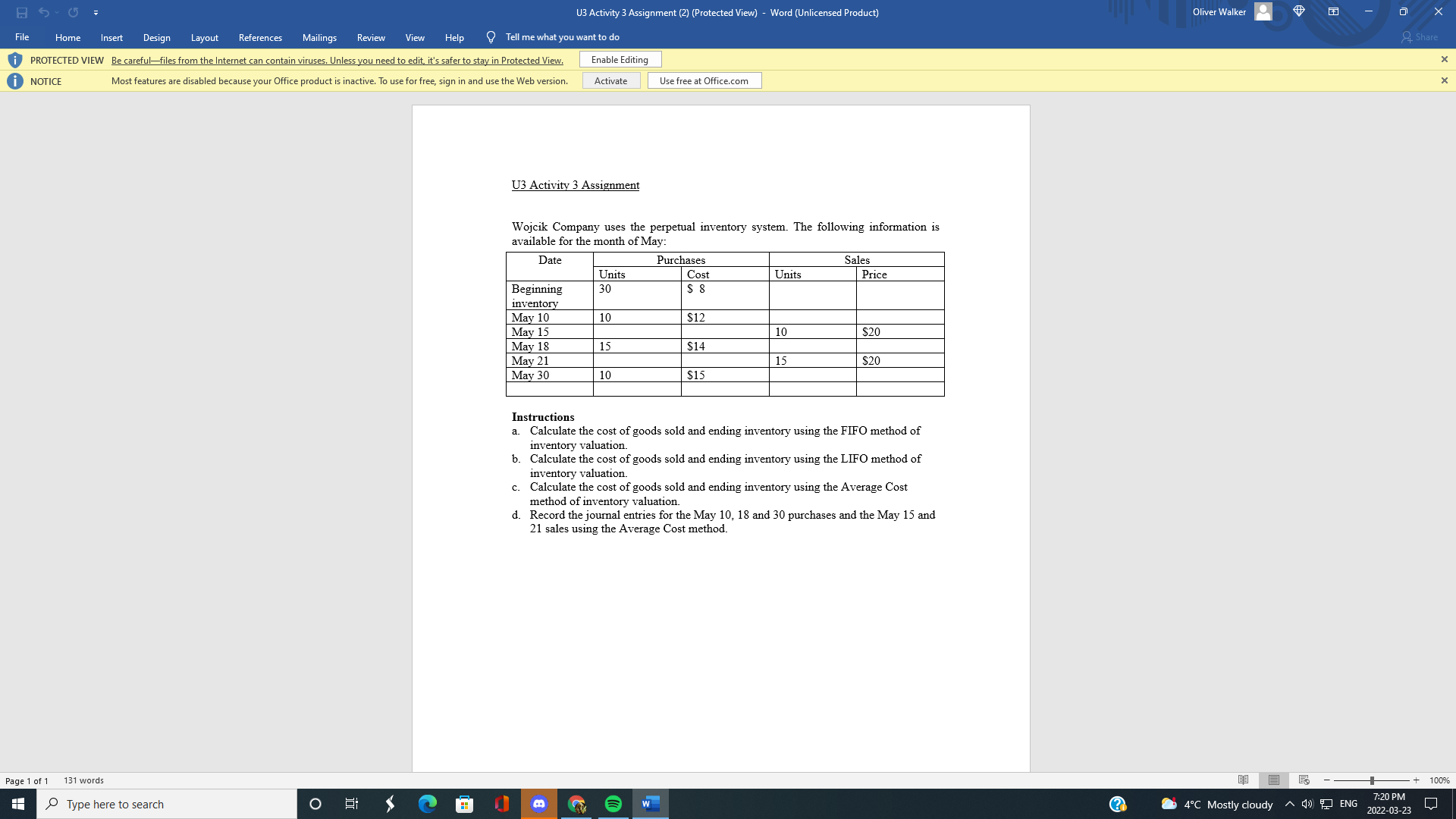 U3 Activity 3 Assignment (2) (Protected View) -