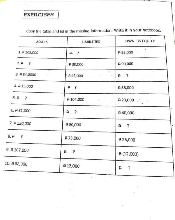 Exercise 1 EXERCISES A. Determine the correct