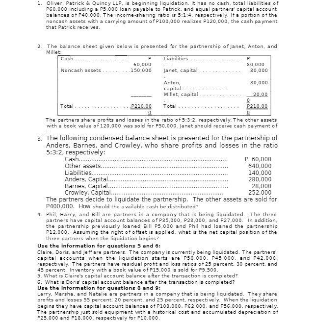 1. Oliver, Patrick & Quincy LLP. is beginning