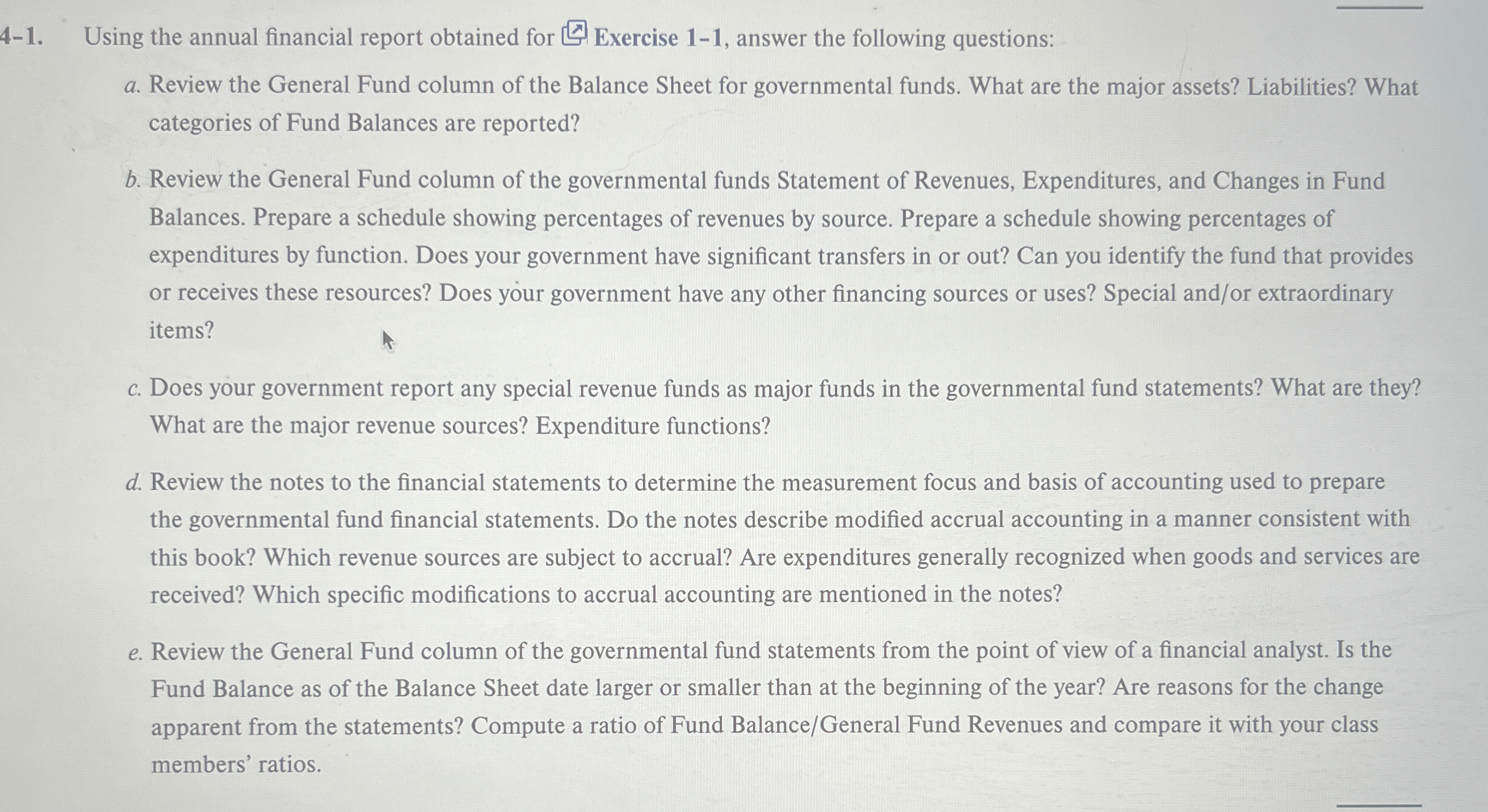4 - 1 . Using the annual financial report
