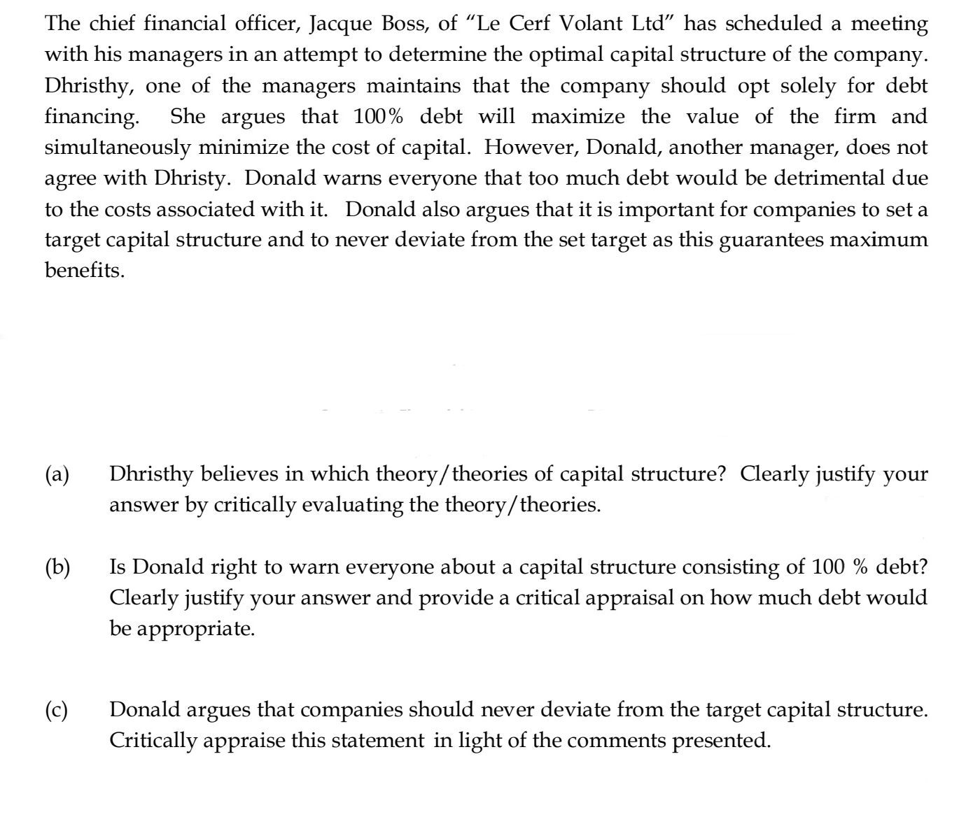 Revision question. please answer a b c The chief