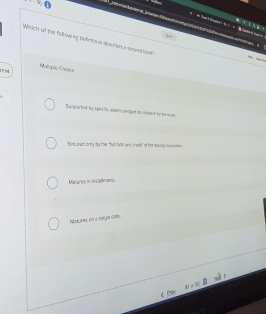 Which of the following definitions describes a