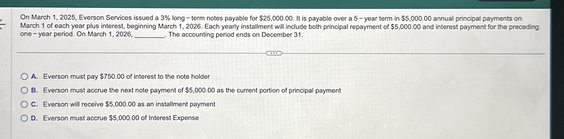 On March 1 , 2 0 2 5 , Everson Services issued a
