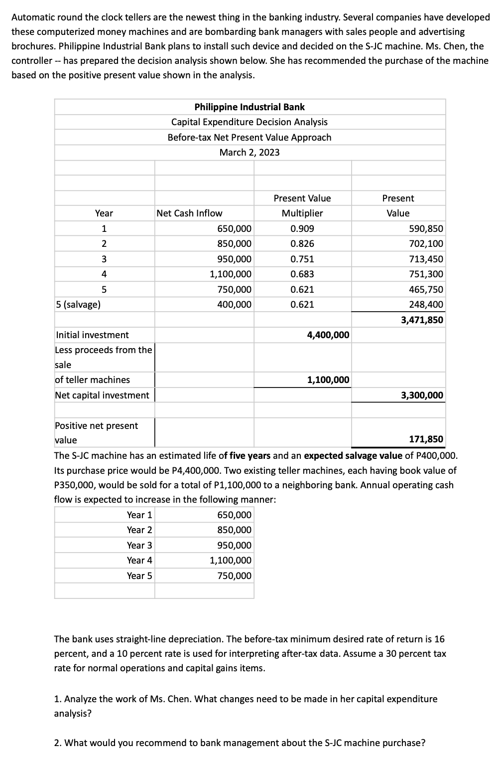 Automatic round the clock tellers are the newest