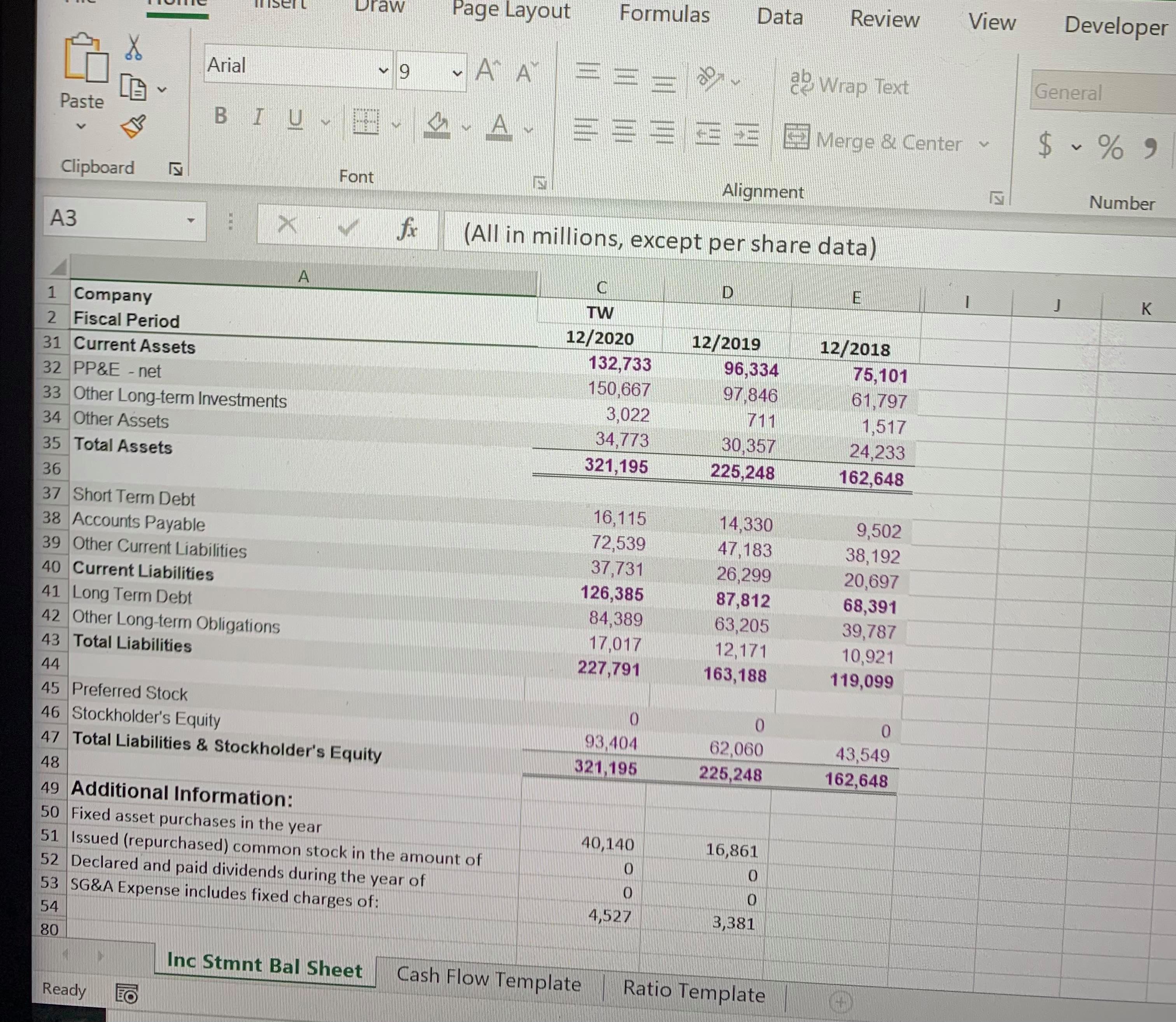 View Home Insert Draw Page Layout Formulas Data