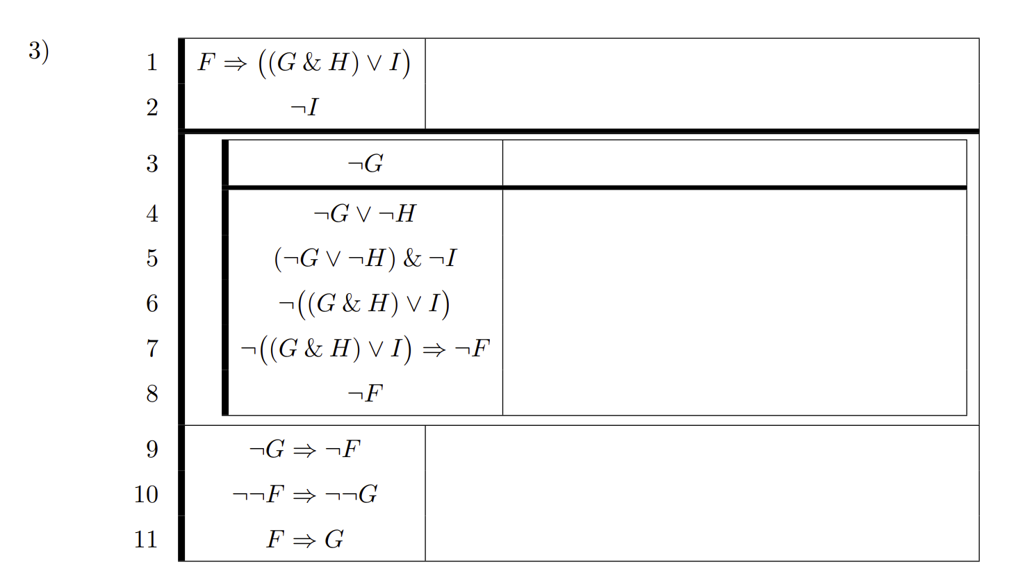 EXERCISE 2.3.1. Provide a justification (rule and