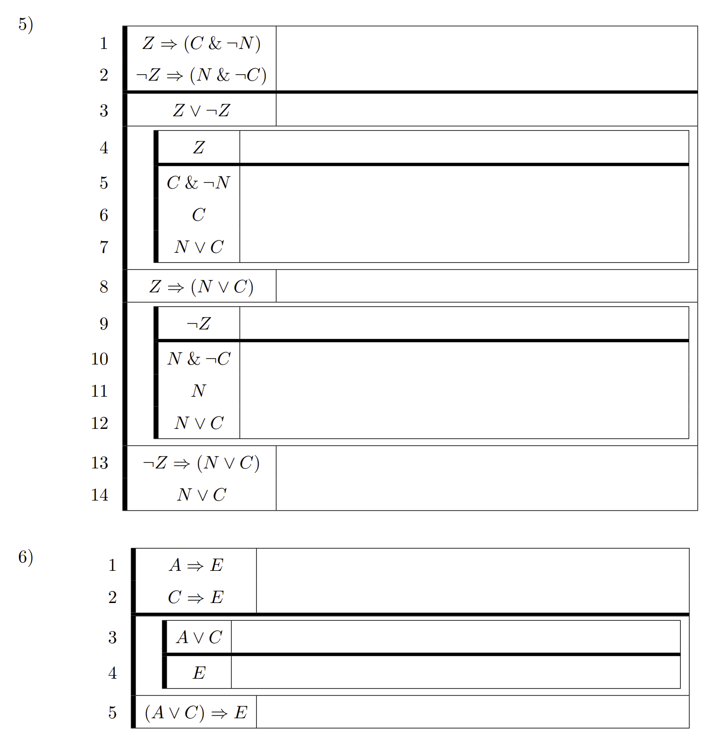 EXERCISE 2.3.1. Provide a justification (rule and