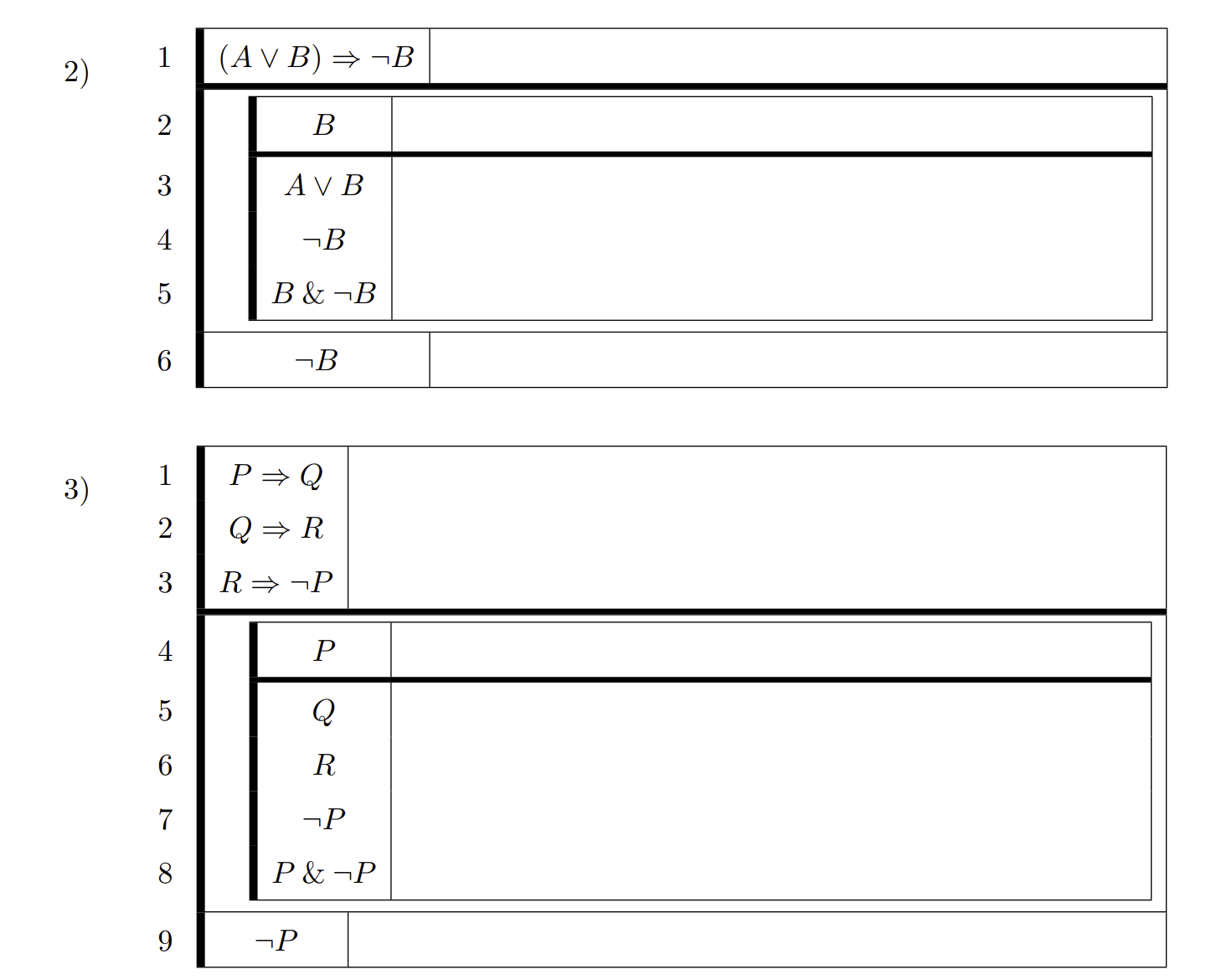 EXERCISE 2.3.1. Provide a justification (rule and