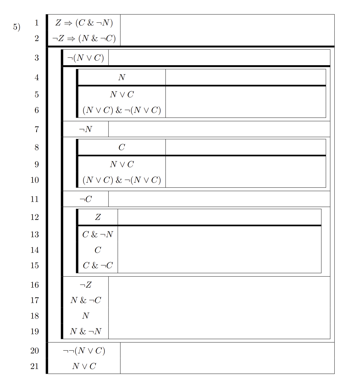EXERCISE 2.3.1. Provide a justification (rule and