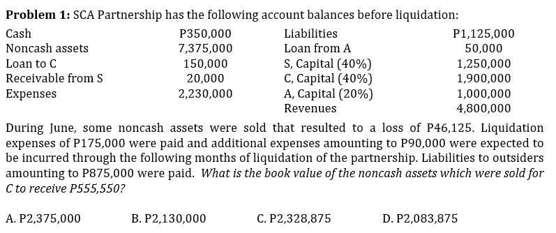 answers needs to be in excel file Problem 1: SCA
