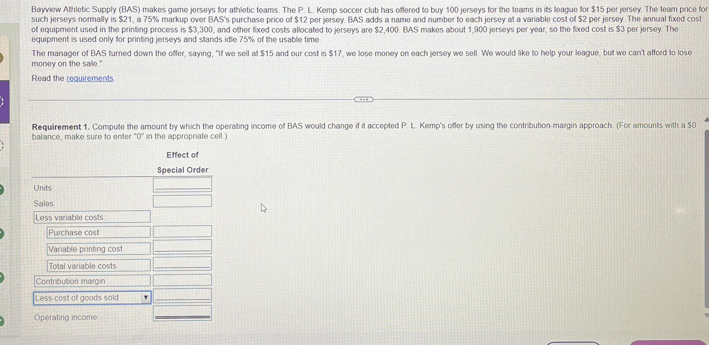 Bayview Athletic Supply ( BAS ) makes game