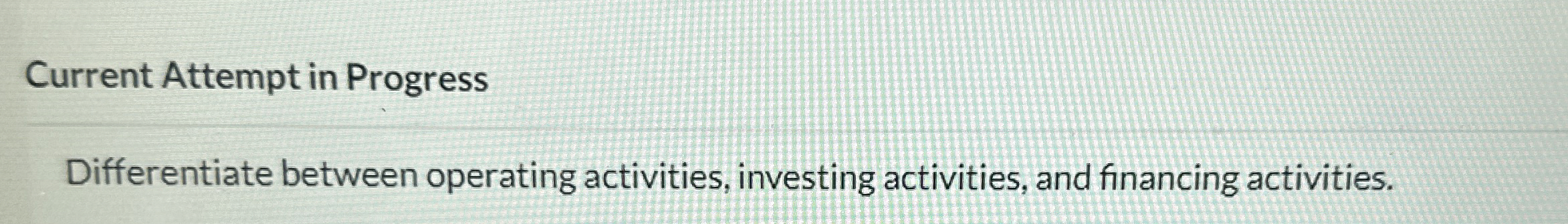 Current Attempt in Progress Differentiate between