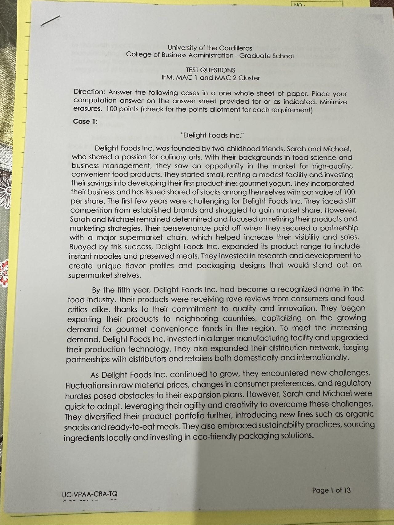 TaIn . University of the Cordilleras College of